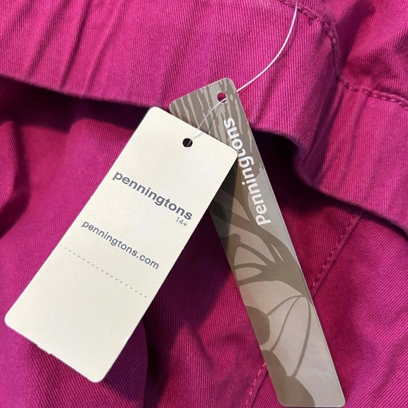 CAPRI JEGGINGS, VIVID FUSCHIA, SIZE 5X, PULL ON, 3 POCKETS, COTTON/SPANDEX, HEM - Picture 12 of 16